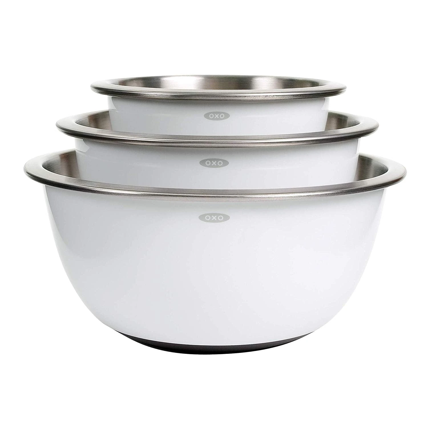 OXO Good Grips 3 Piece Stainless Steel Mixing Bowl Set 1 OXO Good Grips 3 Piece Stainless Steel Mixing Bowl Set