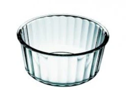 Simax Round Deep Glass Souffle Dish, 2 Qt