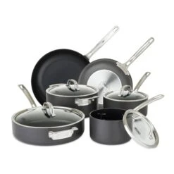 Viking Hard Anodized Nonstick 10-Piece Cookware Set With Glass Lids