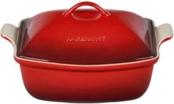 Le Creuset Heritage Deep Covered Rectangular Baker, Cerise
