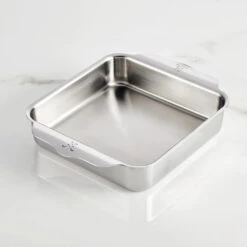 Hestan Provisions OvenBond Tri-ply Bakeware -Kitchen Supplies Store 48652 HES HN8 8x8SquareBakingPan Angledcrop 1