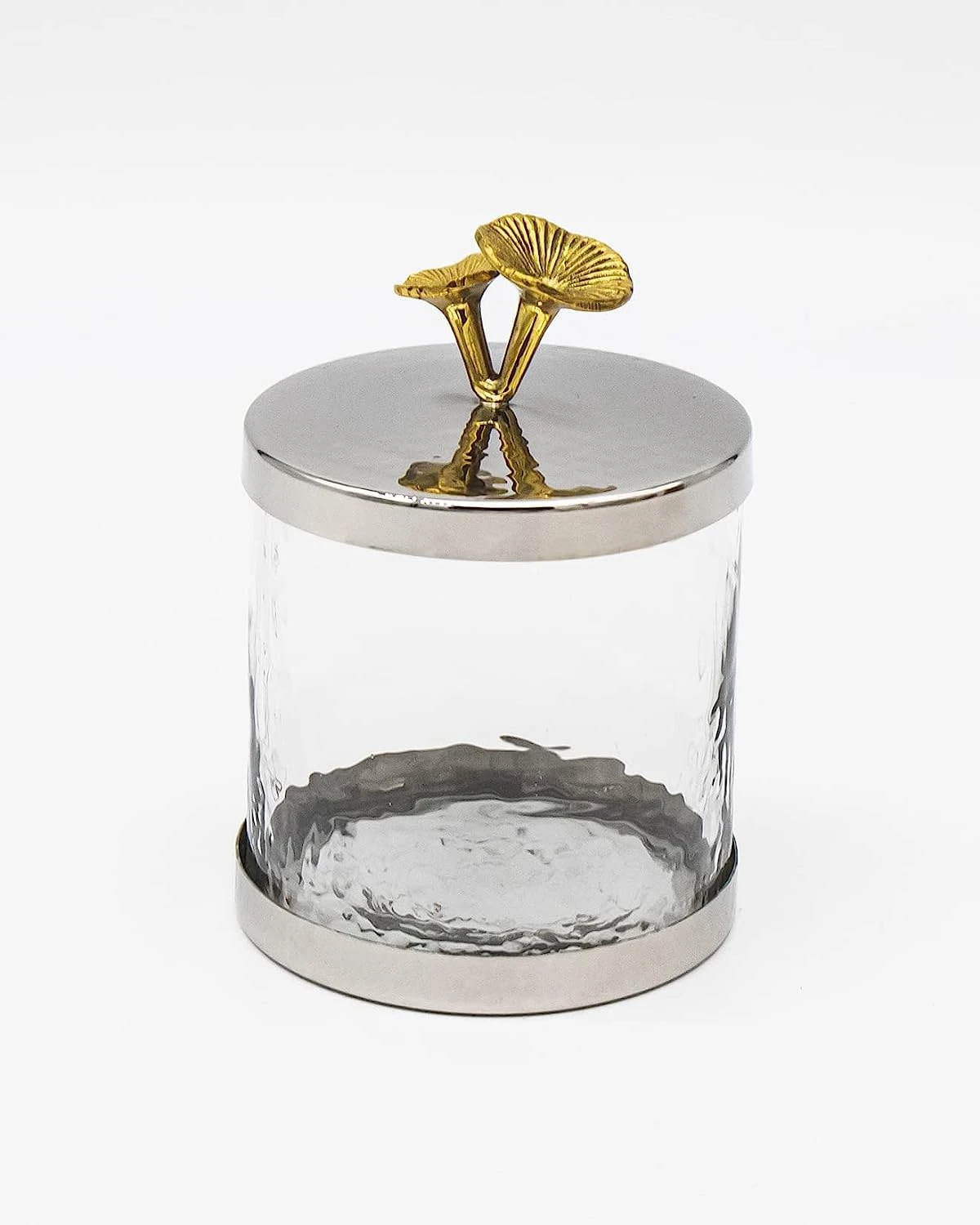 Godinger Mushroom Finial Canister Storage Container, With Silver Band 1 Godinger Mushroom Finial Canister Storage Container, With Silver Band