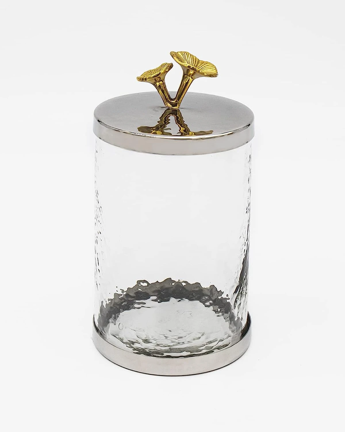 Godinger Mushroom Finial Canister Storage Container, With Silver Band 2 Godinger Mushroom Finial Canister Storage Container, With Silver Band - Image 2