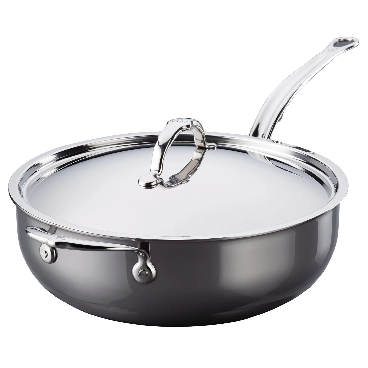 Hestan Nanobond 5 Quart Covered Essential Pan With Helper Handle 1 Hestan Nanobond 5 Quart Covered Essential Pan With Helper Handle