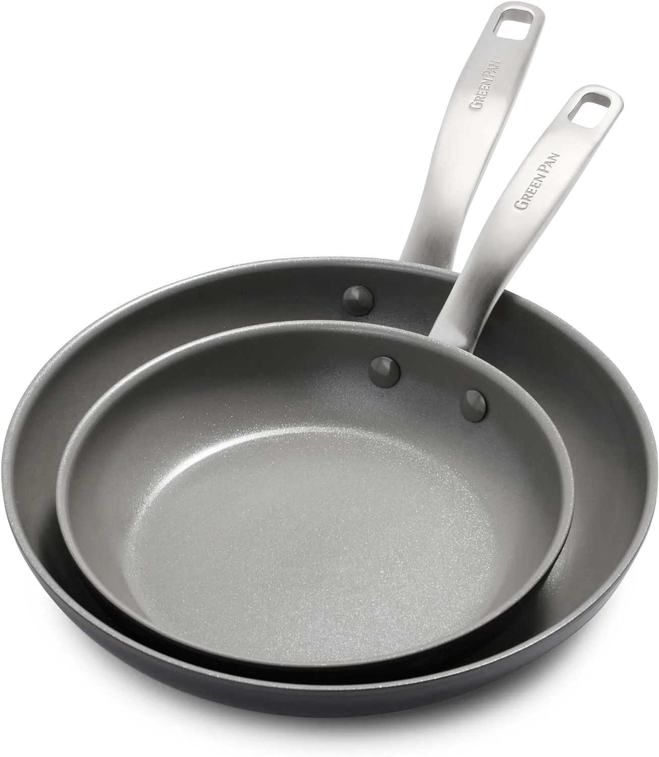 GreenPan Chatham Hard Anodized Ceramic Nonstick, 10" And 12" Frying Pan Set (PFAS Free) 1 GreenPan Chatham Hard Anodized Ceramic Nonstick, 10" And 12" Frying Pan Set (PFAS Free)