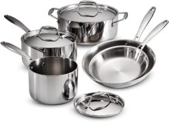 Tramontina Gourmet Stainless Steel Induction-Ready Tri-Ply Clad Cookware Set -Kitchen Supplies Store 80116 247