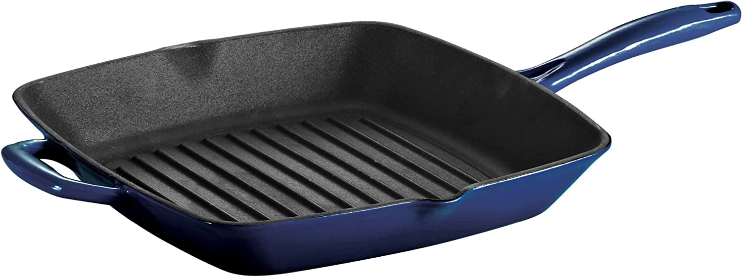 Tramontina Grill Pan Enameled Cast Iron 11-Inch 1 Tramontina Grill Pan Enameled Cast Iron 11-Inch