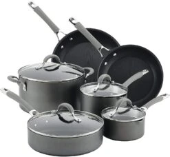 Circulon Elementum Hard Anodized Nonstick Cookware Pots And Pans Set, 10 Piece