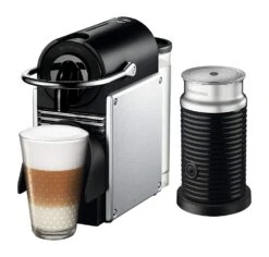 Nespresso Pixie Espresso Machine By De'Longhi With Aeroccino, Aluminum