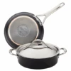 Anolon 3-Piece Set: 10" Fry Pan & 3 Qt. Covered Sauteuse W/Swing Lid