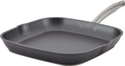 Anolon Accolade Forged Hard Anodized Nonstick Square Grill Pan/Griddle With Spouts, 11 Inch