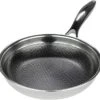 Black Cube Hybrid Stainless Steel Frying Pan With Nonstick Coating, Oven-Safe Cookware