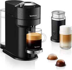 Nespresso Vertuo NEXT Premium Classic Black With Aero 3 Frother By Breville