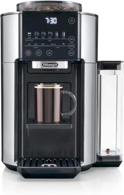 DeLonghi De'Longhi TrueBrew Drip Coffee Maker, Built In Grinder, Single Serve, 8 Oz To 24 Oz, Hot Or Iced Coffee, Stainless, CAM51025MB