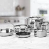 CUISINART® CUSTOM-CLAD 5-PLY STAINLESS STEEL 10 PIECE COOKWARE SET