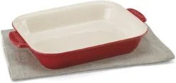 Cuisinart Chef's Classic Ceramic Bakeware-2 Quart Medium Rectangular Baker, Red