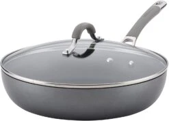 Circulon Elementum Hard Anodized Covered Deep Skillet, 12 Inch