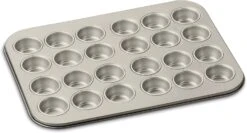 Cuisinart Chef's Classic Nonstick Bakeware 24-Cup Mini Muffin Pan, Champagne