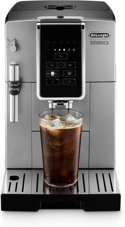 DeLonghi De'Longhi Dinamica Automatic Coffee & Espresso Machine TrueBrew (Iced-Coffee), Stainless Steel, ECAM35025SB