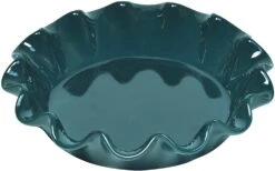 Emile Henry Deep Ruffled Pie Dish, 10.5", 1.25 Qt 8 Emile Henry Deep Ruffled Pie Dish, 10.5", 1.25 Qt -Kitchen Supplies Store ehblueruf
