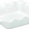 Emile Henry Ruffled Square Baker, Flour