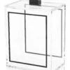 Lucite By Design Clear Lucite Cookie Jar With Black Trim