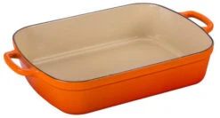 Le Creuset Signature 5.25 Quart Rectangular Roaster 11.7 Inch X 16.8 Inch -Kitchen Supplies Store ls2011 332 roaster flame 5.25qt