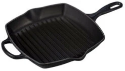 Le Creuset 10.25 Inch Signature Square Skillet Grill -Kitchen Supplies Store ls2021 2620 skillet grill black 10.25 inch