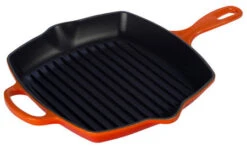 Le Creuset 10.25 Inch Signature Square Skillet Grill -Kitchen Supplies Store ls2021 262 skillet grill flame 10.25 inch