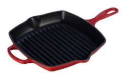 Le Creuset 10.25 Inch Signature Square Skillet Grill -Kitchen Supplies Store ls2021 2667 skillet grill cerise 10.25 inch