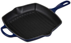 Le Creuset 10.25 Inch Signature Square Skillet Grill -Kitchen Supplies Store ls2021 2678 skillet grill indigo
