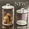 Lucite By Design Luxe Round Marble Canister