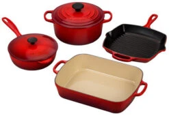 Le Creuset 6 Piece Signature Cookware Set 10 Le Creuset 6 Piece Signature Cookware Set -Kitchen Supplies Store ms1406 67 6 piece set cerise