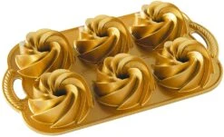 Nordic Ware Heritage Bundtlette Pan, Gold