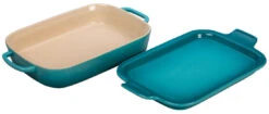 Le Creuset Of America Le Creuset Stoneware Rectangular Dish With Platter Lid, 2.75 Qt -Kitchen Supplies Store pg2015 1317
