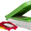Progressive Dice And Slice Chopper, 3 Interchangeable Blades, Veggie Chopper, Fruit Chopper, Onion Chopper, Non-Skid Base
