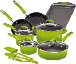 Rachael Ray Nonstick Cookware Pots And Pans Set, 14 Piece -Kitchen Supplies Store rach17506