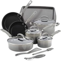 Rachael Ray Nonstick Cookware Pots And Pans Set, 14 Piece -Kitchen Supplies Store rachel ray 19002