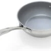 Chantal Induction 21 Stainless Steel Saute Pan, 3 Quart Chef's, Ceramic Non Stick