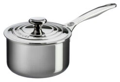 Le Creuset Stainless Steel Saucepan With Lid -Kitchen Supplies Store ssp1100 18 saucepan 3qt