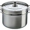 Le Creuset 9 Quart Stainless Steel Stockpot With Lid & Deep Colander Insert (10 Inch)