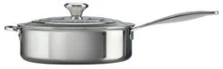 Le Creuset 4.5 Quart Stainless Steel Sauté Pan With Lid & Helper Handle