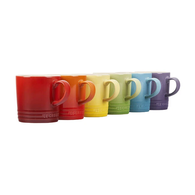 Le Creuset London Mugs, Set Of 6, Rainbow 1 Le Creuset London Mugs, Set Of 6, Rainbow