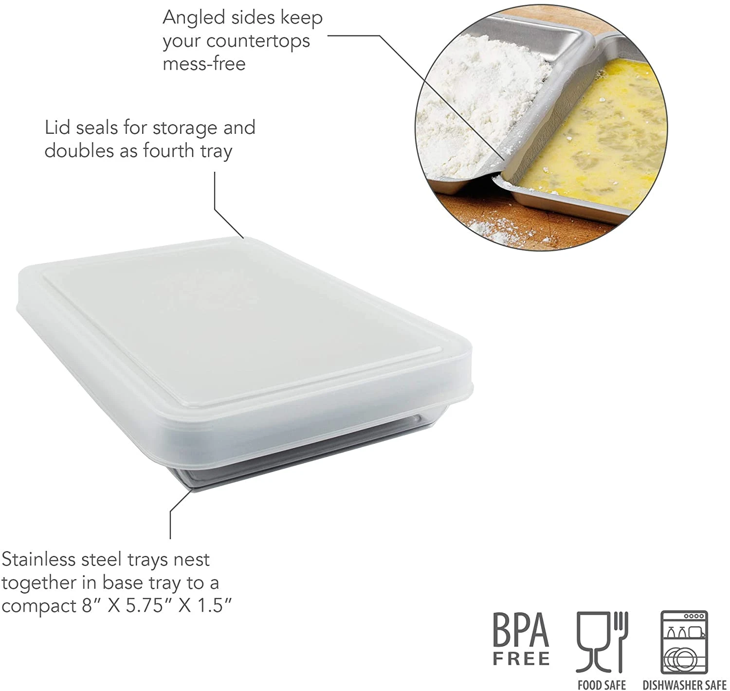 Tovolo Food Prep Tray, Set/4 2 Tovolo Food Prep Tray, Set/4 - Image 2